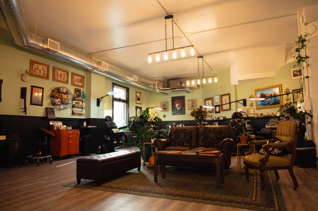 Witching Hour Tattoo Studio and conference area