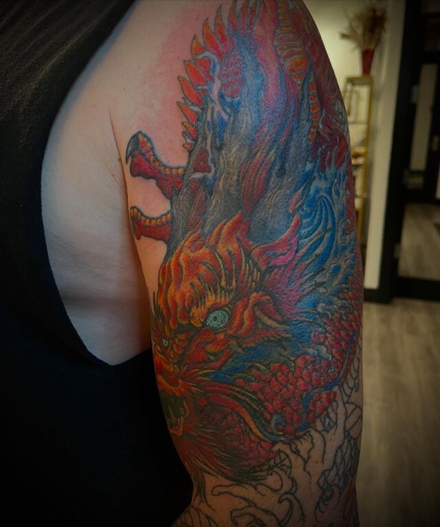 Cover up? What cover up? ….. I’ll never tell ;)

  I’m so stoked on this project in progress for the awesome @tjfuller76 , thanks dude!!! I’m stoked to keep on coloring :D

  I do love me making some dragons … just saying ;) wink wink nudge nudge