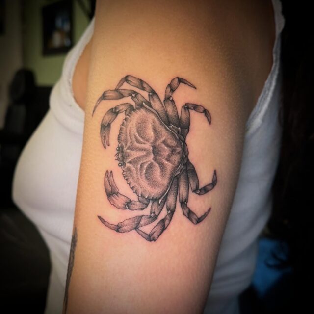 Hellllo the Internet! Check out this rad crab I made the other day . I really hope you enjoy this piece, I had the best time making it . Anybody out there want a lobster tattoo?
 Well, that’s  all I got so….. Stay safe out there and have a good rest of your day.
……………. for reals hit me up if you want a lobster tattoo ;)