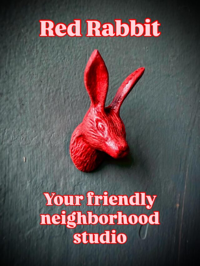 Studio Update : @simplyhumanart and I are beyond stoked to announce Red Rabbit, your friendly neighborhood studio, is open for business . Give us a follow @red.rabbit.astoria and stay tuned for more ;) 🐇 🕳️